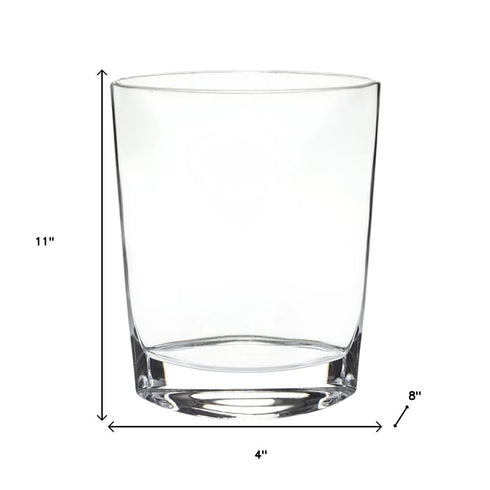 11" Clear Bud Lead Free Crystal Table Vase