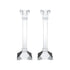 Set of Two Clear Crystal Tabletop Taper Candlesticks