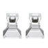 Set of Two Clear Crystal Tabletop Taper Candlesticks