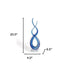 20" Clear and Blue Murano Glass Modern Abstract Tabletop Sculpture