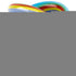 6" Rainbow Murano Glass Modern Abstract Tabletop Sculpture