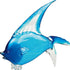 16" Blue Murano Glass Fish Figurine Tabletop Sculpture