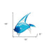 16" Blue Murano Glass Fish Figurine Tabletop Sculpture