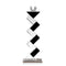 Black Crystal Geometric Tabletop Pillar Candle Holders