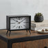 Rectangular Black Metal Desk Table Clock