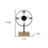 18" Black Metal Table Clock