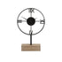18" Black Metal Table Clock