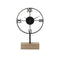 18" Black Metal Table Clock