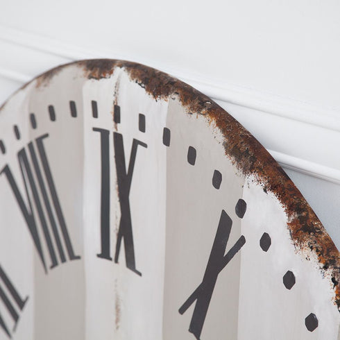 3" Gray And White Metal Analog Round Wall Clock
