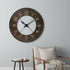 57" Round Industrial Brown Wall Clock
