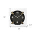 10" Black Stainless Steel Table Clock