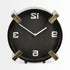 10" Black Stainless Steel Table Clock