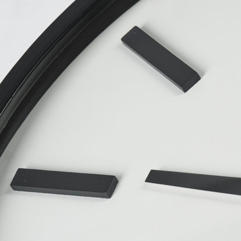 24" Round Large Modern Wall Clock With White Face And Non-Numarical Number