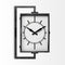 Rectangular Large Black Industrial Style Wall Clock
