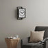 Rectangular Large Black Industrial Style Wall Clock