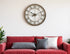 25" Circle Brown Metal Skeleton Wall Clock