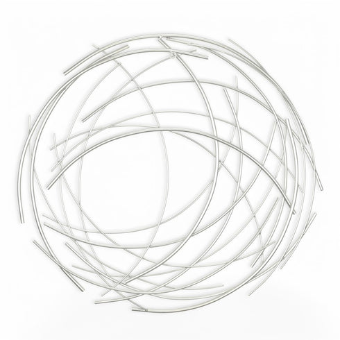 26" X 26" Silver Metal Circle