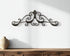 11" X 32" Brown Metal Rustic Scroll Hanging Dimensional Sculpture