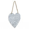 10" Gray Galvanized Metal Heart Shaped Welcome Wall Decor