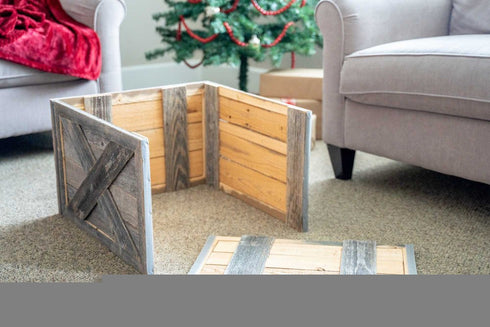 19" Natural Weathered Gray Christmas Tree Collar