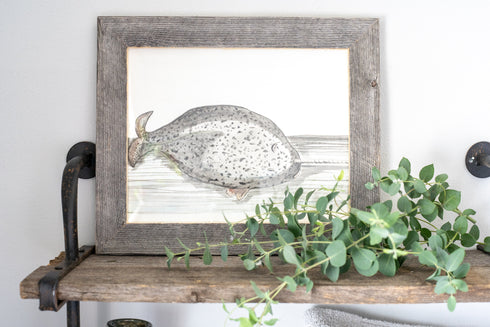 16" x 20" Gray Solid Wood Hanging Picture Frame