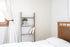 60" Gray Rustic Five Step Wood Ladder Shelf