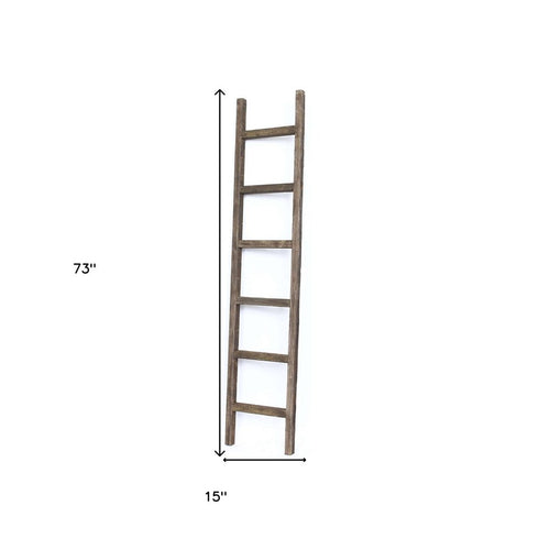 73" X 15" Espresso Wood Hanging Dimensional Sculpture