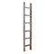72" Gray Rustic Seven Step Wood Ladder Shelf