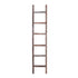 72" Gray Rustic Seven Step Wood Ladder Shelf