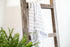 48" Gray Rustic Four Step Wood Ladder Shelf