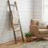 72" Six Step Rustic Weathered Grey Wood Ladder Shelf