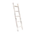 60" White Rustic Four Step Wood Ladder Shelf