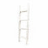 4 Step Rustic White Wood Ladder Shelf