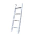 49" Whitewash Rustic Four Step Wood Ladder Shelf