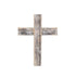 16" X 11" Gray Wood Cross Hanging Dimensional Sculpture
