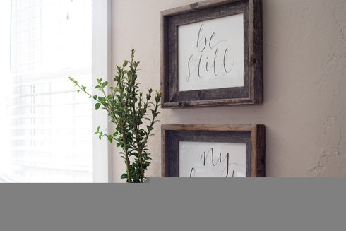 24" x 30" Gray Solid Wood Hanging Picture Frame