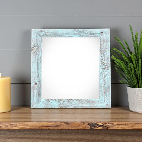 12" x 12" Blue Solid Wood Tabletop Picture Frame