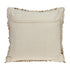 18" Beige And Gold Shaggy Cotton And Sequin Striped Throw Pillow