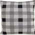 Lead Grey Checkered Pillow