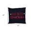 20" Navy Blue Red And White God Bless America Text Cotton Throw Pillow