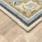 8' X 10' Blue And Ivory Bohemian Rug