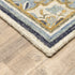 8' X 10' Blue And Ivory Bohemian Rug