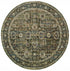 7' X 9' Green And Brown Floral Area Rug