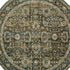 7' X 9' Green And Brown Floral Area Rug