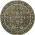 7' X 9' Green And Brown Floral Area Rug