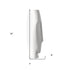 Set of Two Ceramic White Cylinder Table Vases