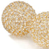 3" Gold Faux Crystal and Gold Decorative Orb Tabletop Sculpture