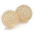 3" Gold Faux Crystal and Gold Decorative Orb Tabletop Sculpture