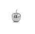 6" Silver Buffed Aluminum Decorative Apple Tabletop Sculpture