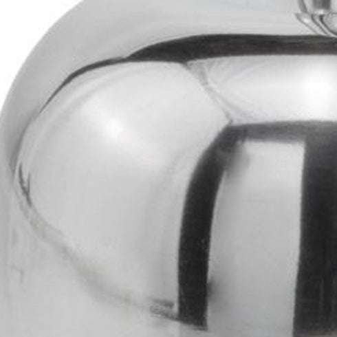 6" Silver Buffed Aluminum Decorative Apple Tabletop Sculpture
